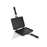 Schafer Tastemake Döküm Ocak Üstü Tost Izgara 20x26 Øcm-2 Parça