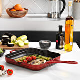 Schafer Guss Chef Döküm Kare Kızartma Tavası 28x28Cm-1 Parça