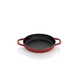 Schafer Guss Chef Döküm Sahan Çift Kulplu 19Cm-1 Parça-Kırmızı