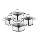 Schafer Stahl 8 Parça Tencere Tava Seti Inox