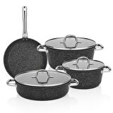 Schafer Dark Millard Y.Y.Tencere Seti - İnd-7 Parça-Siyah