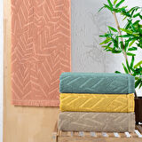 Schafer Modern Jakarlı Havlu 70x140 Cm-Kiremit
