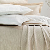 Schafer Home Pavia Şönil Yatak Örtüsü Nevresim Seti 7 Parça-Bej