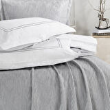 Schafer Home Pavia Şönil Yatak Örtüsü Nevresim Seti 7 Parça-Gri
