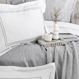 Schafer Home Pavia Şönil Yatak Örtüsü Nevresim Seti 7 Parça-Gri