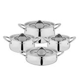 Schafer Galaxy Çelik Tencere Seti 8 Parça-Inox