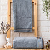 Schafer Home Rosy Armürlü Havlu 70x140 Cm 1 Parça-İndigo