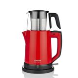 Schafer Optimal 1800 W Cam Demlikli Çelik 1.8 lt Elektrikli Çay Makinesi 