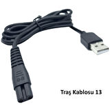 Powermaster Tıraş Makinaları İçin Usb Şarj Kablosu 1 Metre  Uç Ölçüsü 5.4x11 mm No:13 