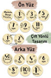  MDF 12 Aylık Ahşap Plak Seti Bebek Aylık Fotoğraf Kartları Bebek Hediyelik Hatıra Kartı