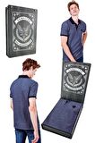Fenerbahçe Orijinal Diagonal Desen Polo Yaka T-Shirt Hediyelik Ahşap Kutulu
