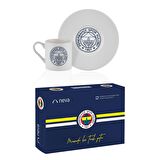 Fenerbahçe Orijinal Lisanslı 2'li Fincan Takımı Hediyelik Ahşap Kutulu