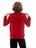 Galatasaray Orijinal Kapüşonlu Kırmızı 100. Yıl Çocuk Sweat Bileklik Set Hediyelik Ahşap 