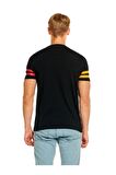 Galatasaray Orijinal Logo Baskılı Siyah T-Shirt Gs Aslan Baskılı Hediyelik Ahşap Kutulu
