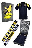 Fenerbahçe Orijinal A Takım Futbolcu Lacivert Seremoni T-Shirt + Şal (Atkı) Set Hediyelik Kutulu