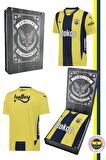 Fenerbahçe Orijinal Lisanslı Unisex 24-25 Yeni Sezon Sarı Lacivert Çubuklu Çocuk Forma Ahşap Kutulu