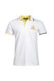 Fenerbahçe Orijinal Lisanslı Nakış İşleme Logolu Polo Yaka Beyaz T-Shirt Ahşap Kutulu