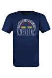 Fenerbahçe Orijinal Lisanslı Varak Baskılı Unisex Logo Oversize T-Shirt