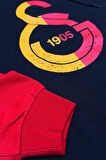 Galatasaray Orijinal Lisanslı Logo Siyah Kapüşonlu Sweat 