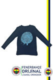 Fenerbahçe Orijinal Lisanslı Yaldızlı Fb Logo Gri Çocuk Sweat