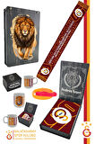 Galatasaray Orijinal Lisanslı Akrilik Şampiyon GS Atkı Kupa ve Bileklik Set Hediyelik Kutulu