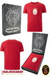 Galatasaray Orijinal Lisanslı Arma T-Shirt Hediyelik Ahşap Kutulu