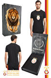 Galatasaray Orijinal Lisanslı Arma T-Shirt Gs Aslan Baskılı Hediyelik Ahşap Kutulu
