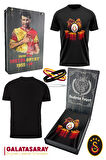 Galatasaray Orijinal Lisanslı We Are Gala T-Shirt + Bileklik Set Hediyelik Ahşap Kutulu