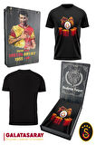 Galatasaray Orijinal Lisanslı We Are Gala T-Shirt Metin Oktay Baskılı Hediyelik Ahşap Kutulu