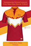 Galatasaray Orijinal Lisanslı Okan Buruk Desing Polo Yaka T-Shirt Hediyelik Ahşap Kutulu