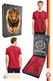 Galatasaray Orijinal Lisanslı Aslan Baskılı T-Shirt Gs Aslan Baskılı Hediyelik Ahşap Kutulu