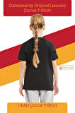 Galatasaray Orijinal Lisanslı Büyük Logo Çocuk T-shirt + Uçlu Kalem Set Hediyelik Ahşap Kutulu