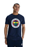 Fenerbahçe Orijinal Lisanslı Kabartma Logo Lacivert Tribün T-Shirt 