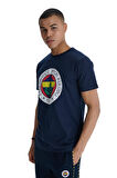 Fenerbahçe Orijinal Lisanslı Kabartma Logo Lacivert Tribün T-Shirt Hediyelik Ahşap Kutulu