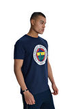Fenerbahçe Orijinal Lisanslı Kabartma Logo Lacivert Tribün T-Shirt Hediyelik Ahşap Kutulu