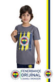 Fenerbahçe Orijinal Renkli Logo Polo Yaka Çocuk T-Shirt
