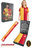 Galatasaray Orijinal Lisanslı Match Day Polo Çocuk T-shirt + Şal Kaşkol Set Hediyelik Ahşap Kutulu