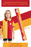 Galatasaray Orijinal Lisanslı Match Day Polo Çocuk T-shirt + Şal Kaşkol Set Hediyelik Ahşap Kutulu