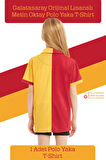 Galatasaray Orijinal Lisanslı Match Day Polo Çocuk T-shirt + Şal Kaşkol Set Hediyelik Ahşap Kutulu