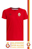 Galatasaray Orijinal Lisanslı Umbro V Yaka Kırmızı T-Shirt Hediyelik Ahşap Kutulu