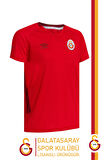 Galatasaray Orijinal Lisanslı Umbro V Yaka Kırmızı T-Shirt Hediyelik Ahşap Kutulu