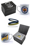 Fenerbahçe Orijinal Kupa Mug Bileklik Set Özel Ahşap Kutulu