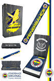 Fenerbahçe Orijinal Lisanslı Her Zaman Hep Seninleyiz Şal Atkı ve Hybrt Tükenmez Kalem Set Kutulu