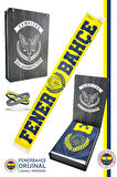 Fenerbahçe Orijinal Lisanslı Established 1907 Fenerbahçe Şal Atkı ve Bileklik Set Ahşap Kutulu