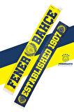 Fenerbahçe Orijinal Lisanslı Established 1907 FB Şal Atkı Kupa ve Bileklik Set Hediyelik Kutulu