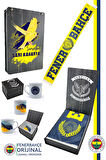 Fenerbahçe Orijinal Lisanslı Established 1907 Fenerbahçe Şal Atkı Seramik Kupa Set Ahşap Kutulu