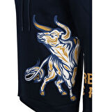 Fenerbahçe Orijinal Lisanslı Kapüşonlu Kolej Sweat + Bileklik ve Şal Kaşkol Set