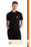Galatasaray Orijinal Lisanslı Match Day Polo Yaka Siyah T-Shirt Gs Aslan Baskılı Hediyelik Kutulu