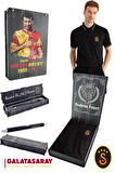 Galatasaray Orijinal Lisanslı Match Day Siyah T-Shirt + Uçlu Kalem Set Hediyelik Ahşap Kutulu