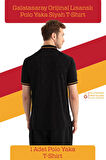 Galatasaray Orijinal Lisanslı Match Day Polo Yaka Siyah T-Shirt Metin Oktay Baskılı Hediyelik Kutulu